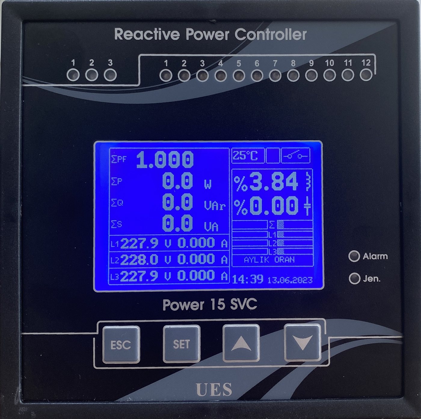 Power 15 SVC reaktif güç kontrol rölesi