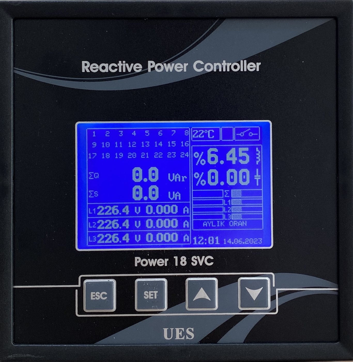 Power 18 SVC reaktif güç kontrol rölesi